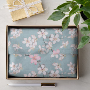 Beautiful Rustic Vintage Cherry Blossoms Tissue Paper