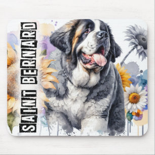 Beautiful Saint Bernard Dog Mouse Pad