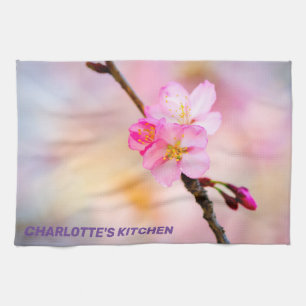 Beautiful Sakura Cherry Blossoms Tea Towel
