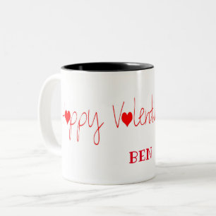 Beautiful salt for Valentine's Day Two-Tone Coffee Mug