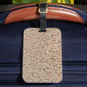 Beautiful sand if tropical beach luggage tag