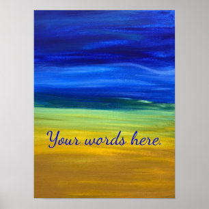 Beautiful Sand Sky Painting Your Words Posters