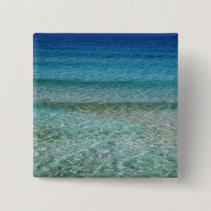 Beautiful Sandy Beach 15 Cm Square Badge