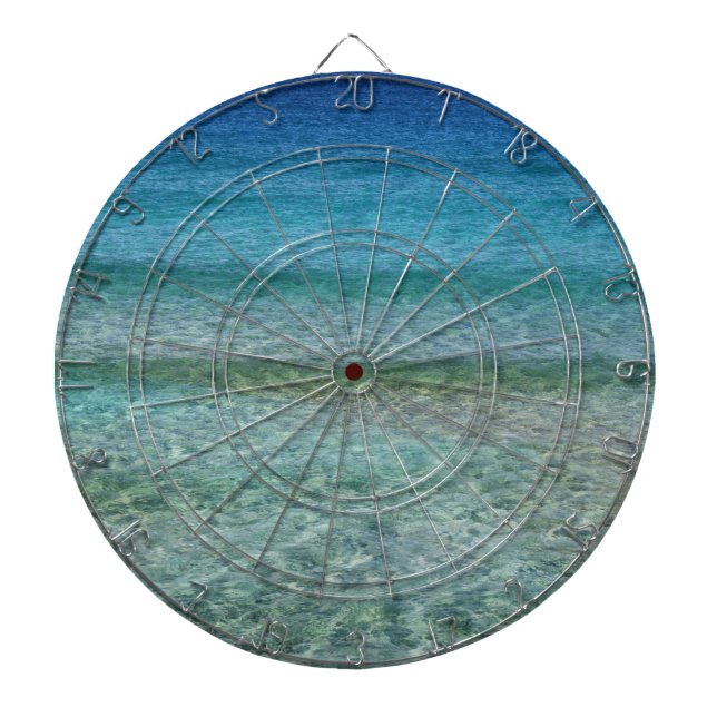 Beautiful Sandy Beach Dartboard (Front)
