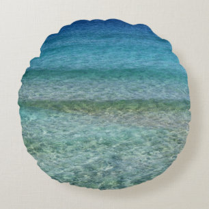 Beautiful Sandy Beach Round Cushion
