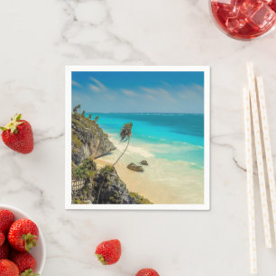 Beautiful Sandy Beach Tropical Paradise Napkin