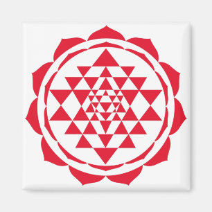 Beautiful Saraswati Yantra for Growth and Peace Magnet