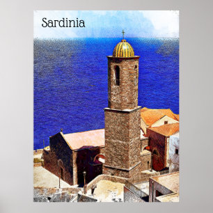 Beautiful Sardinia Italian Island Mediterranean Poster