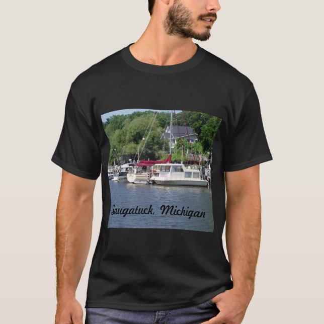 Beautiful Saugatuck Boats T-Shirt (Front)