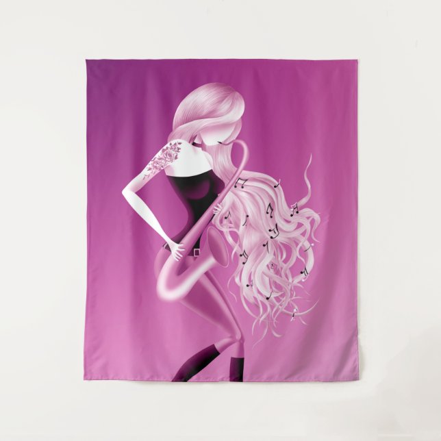 Beautiful Saxophonist  Tapestry (Front)