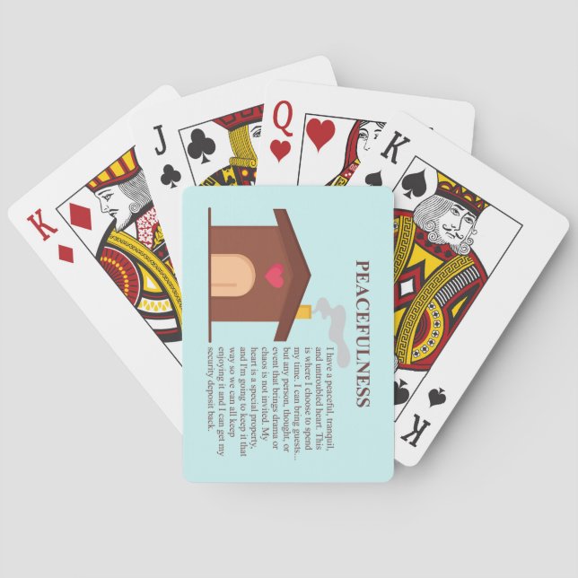 Beautiful Saying About Peacefulness Playing Cards (Back)