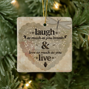 Beautiful Saying on Premium Square Ornament