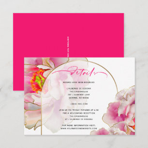 Beautiful Scarlet Peony Floral Details Card