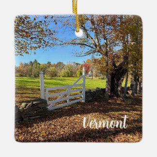 Beautiful scene in Vermont Ceramic Ornament