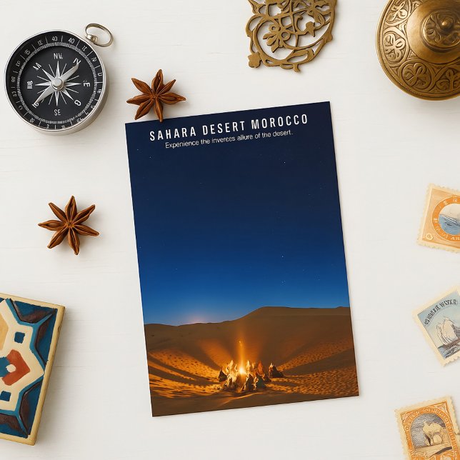 Beautiful Scene Of Moroccan Sahara Desert Charm Postcard (Creator Uploaded)