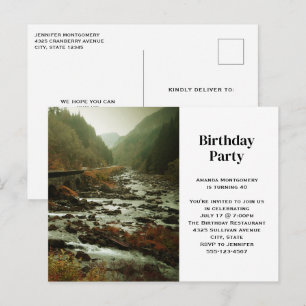 Beautiful Scenic Nature Photo Birthday Invitation Postcard
