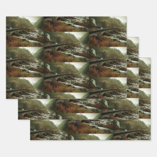 Beautiful Scenic Nature Photo Pattern Wrapping Paper Sheet