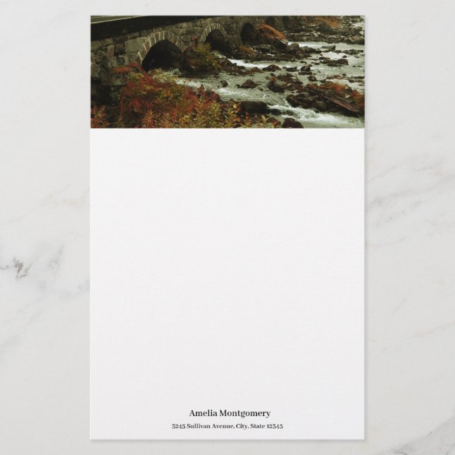 Beautiful Scenic Nature Photo Stationery (Front)