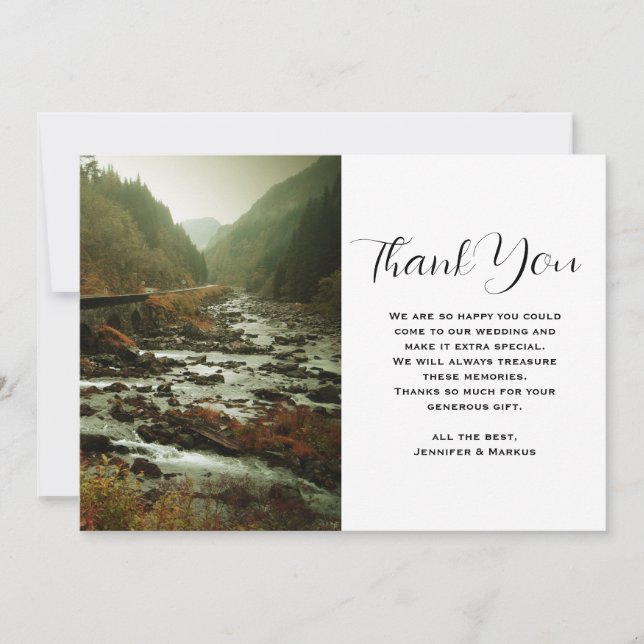 Beautiful Scenic Nature Photo Thank You Card (Front)