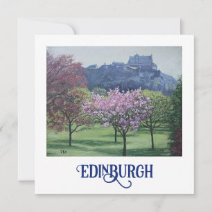 Beautiful Scotland Edinburgh Castle fine art Holiday Card