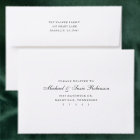 Beautiful Script Back Addressed Envelopes
