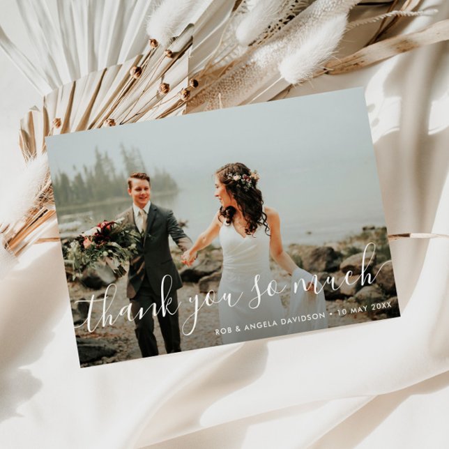 beautiful script wedding thank you photo (Creator Uploaded)