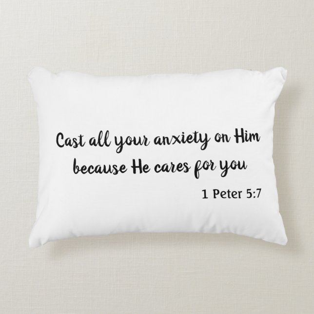 Beautiful Scripture about Peace Decorative Cushion (Front)