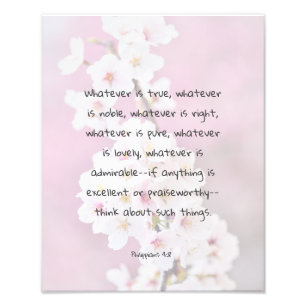 Beautiful Scripture Bible Verse Quote Photo Print