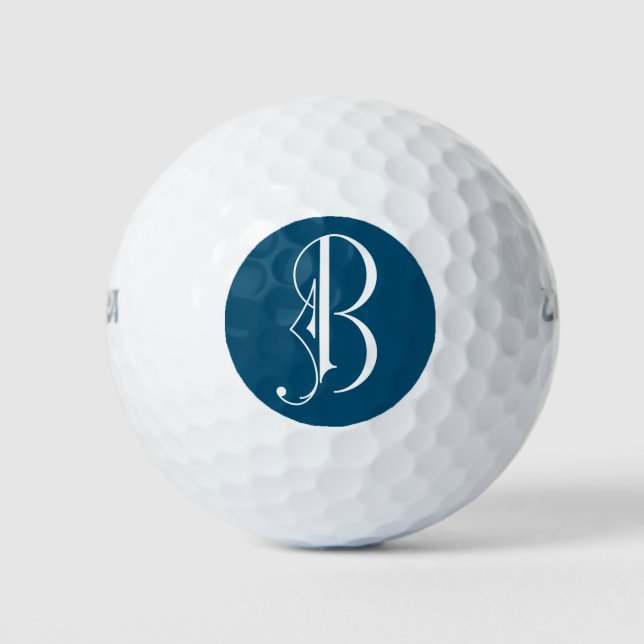 Beautiful Scroll Monogram Letter B Golf Ball (Front)