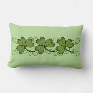 Beautiful Scroll & Shamrock Lumbar Pillow