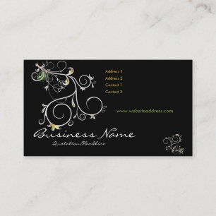 Beautiful Scrollwork Vines D2 - Business Cards