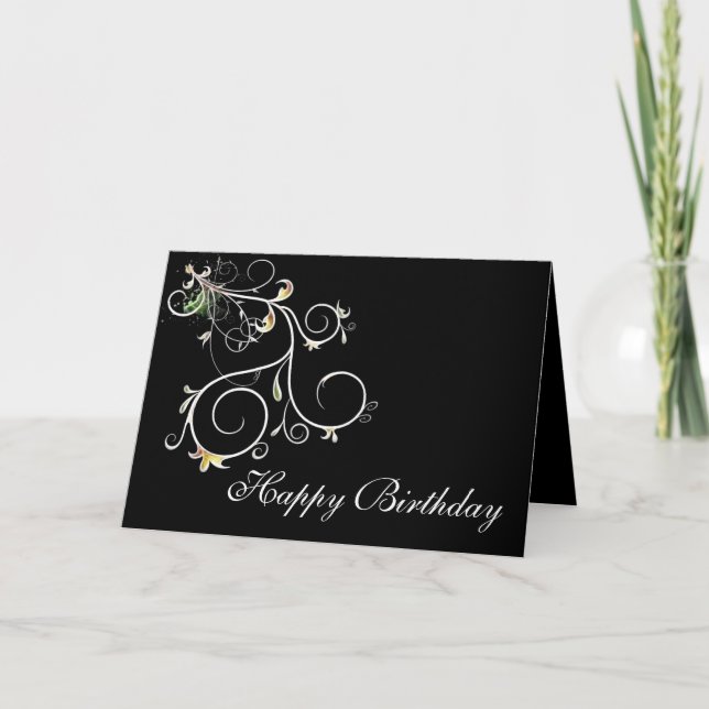Beautiful Scrollwork Vines D2 Customisable Card (Front)