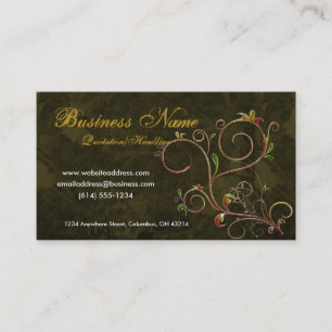 Beautiful Scrollwork Vines D4 - Business Cards