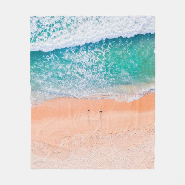 Beautiful Sea Beach Fleece Blanket (Front)