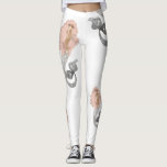 Beautiful Sea Goddess Mermaid Leggings<br><div class="desc">Beautiful sea goddess mermaids with long flowing pink hair and silver grey fins and tails swim in free form across this unique pair of leggings. Fashionable with a unique nautical style that you'll love wearing, whether at the beach, on a cruise, going clubbing, running errands, working out, or curling up...</div>