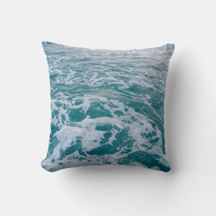 Beautiful sea marble waves texturehipster,backgrou cushion