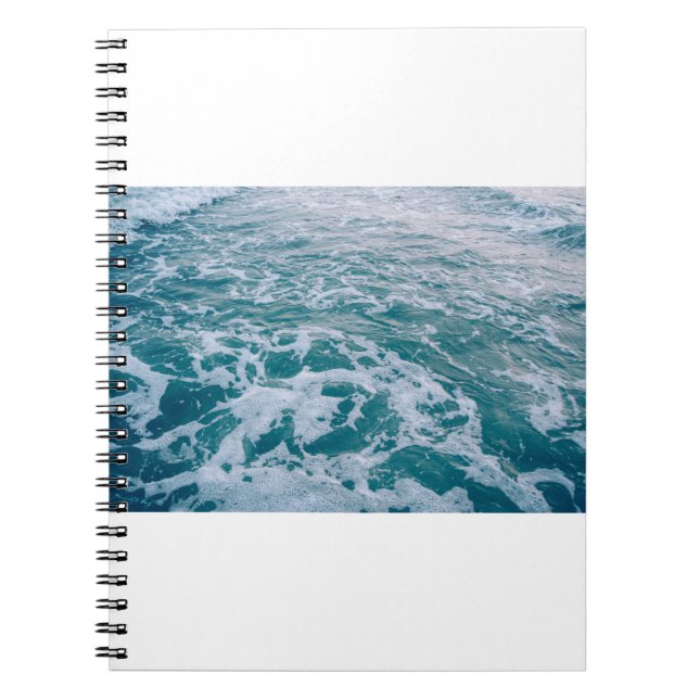 Beautiful sea marble waves texturehipster,backgrou notebook (Front)