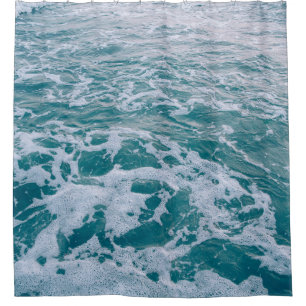 Beautiful sea marble waves texturehipster,backgrou shower curtain