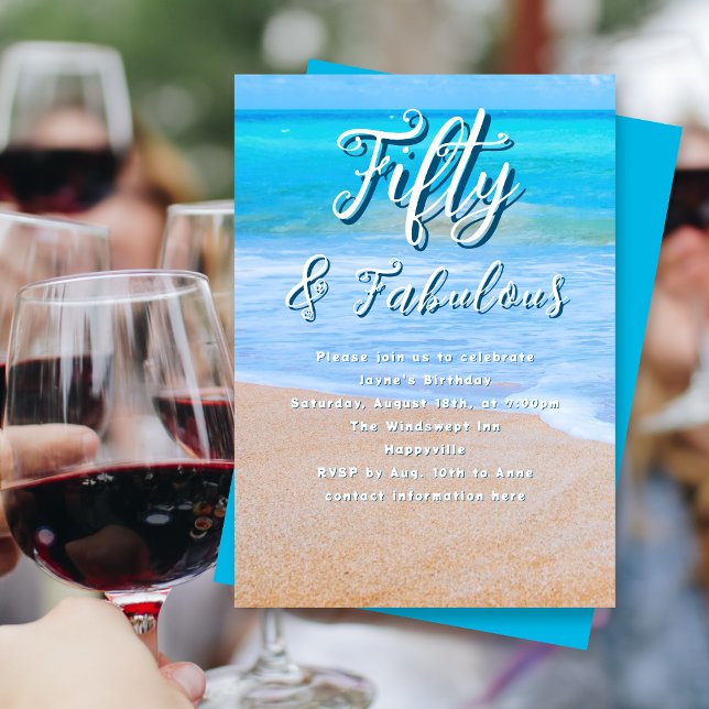 Beautiful Sea Milestone Birthday Party Invitation (Creator Uploaded)