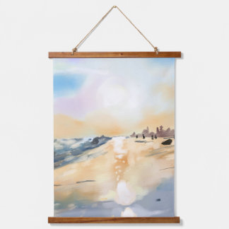 Beautiful sea side in oil painting hanging tapestry