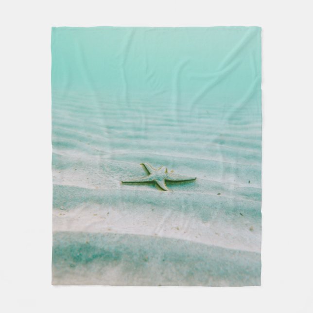 Beautiful Sea Star Fleece Blanket (Front)