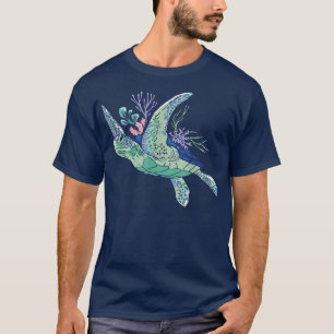Beautiful Sea Turtle Hawaiian Summer Beach Tropica T-Shirt