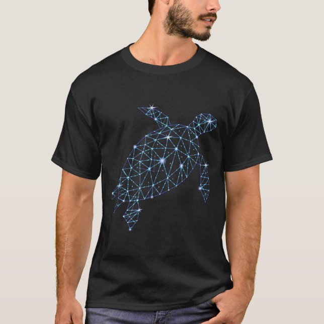 Beautiful Sea Turtle | Lights and Stars | Turtle  T-Shirt (Front)