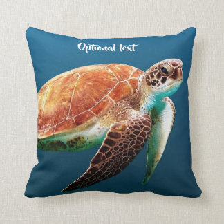 Beautiful Sea Turtle Swimming Cushion