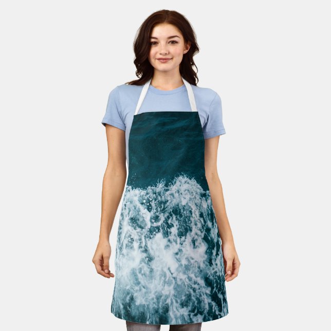 Beautiful Sea Waves Apron (Worn)