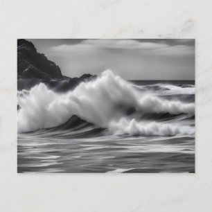 Beautiful sea waves postcard
