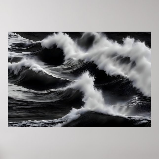 Beautiful sea waves poster (Front)