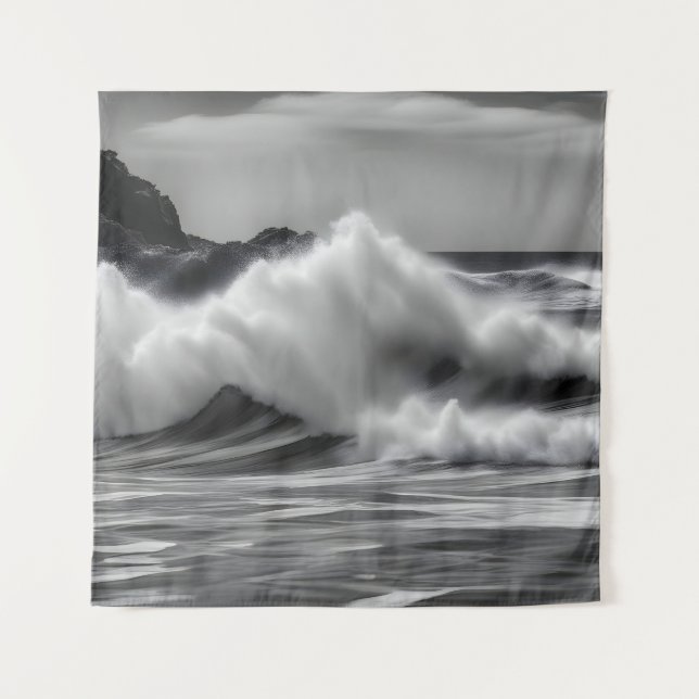 Beautiful sea waves tapestry (Front)