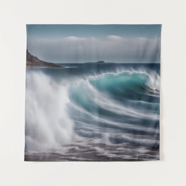 Beautiful sea waves tapestry (Front)
