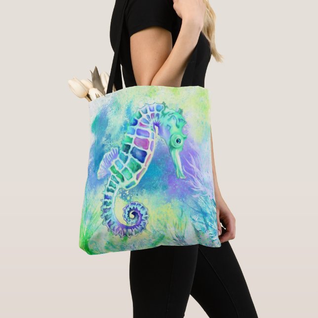 Beautiful Seahorse Tote Bag (Close Up)